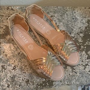 Women's Shiny Gold Sandals